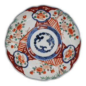 Circa 1880 Japanese Shaped Imari Porcelain Plate