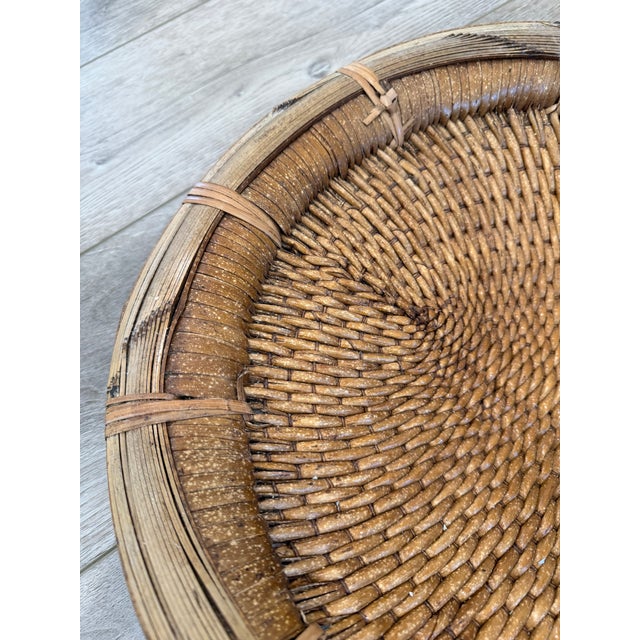 Celestial Meets the Sea Antique Chinese Harvest Rice Basket For Sale - Image 4 of 4