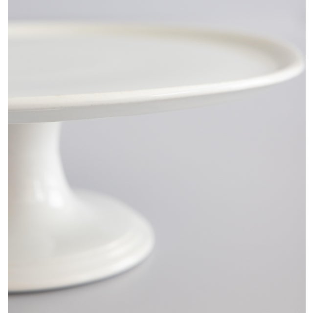 Late 19th Century 19th Century French White Ironstone Cake Stand For Sale - Image 5 of 7