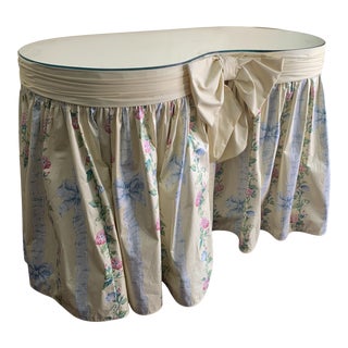 Vintage Maximalist Mirrored Vanity & Skirted Vanity For Sale
