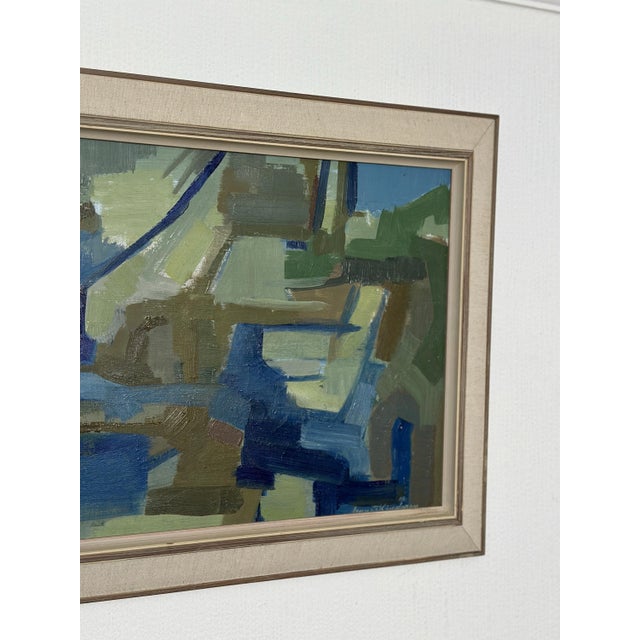 Lennart Kindgren, Blue and Green, 1960s, Oil on Canvas For Sale - Image 15 of 18
