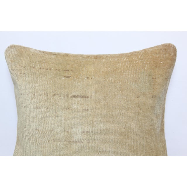 Foft Color Tones Vintage Oushak Rug Pillow -16'' X 18'' For Sale - Image 4 of 9