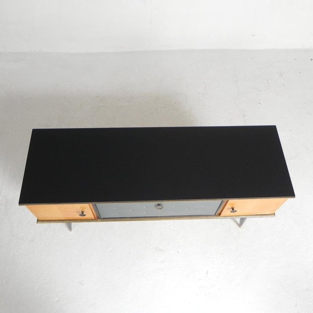 Black Vintage Sideboard with Tapered Legs, 1950s For Sale - Image 8 of 18