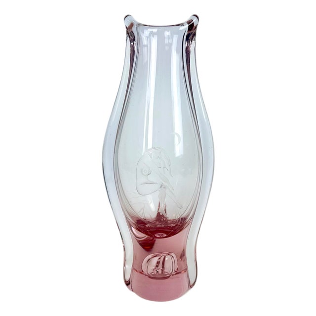 Alexandrite Glass Vase by Miloslav Klinger for Železný Brod, 1960s For Sale