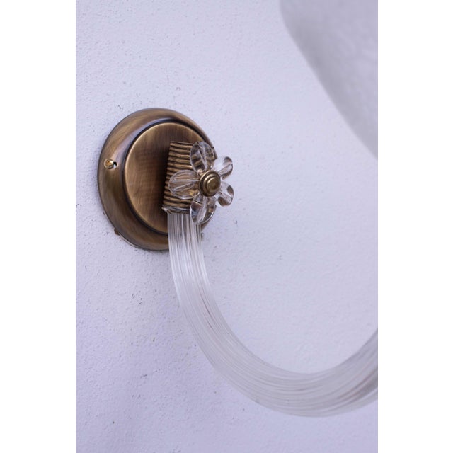 Vintage Venini Wall Murano Glass Light, 1960 For Sale - Image 9 of 11