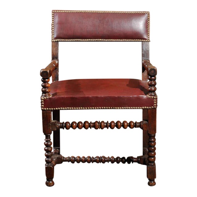 Early 19th Century Vintage Bobbin Turned Walnut Armchair For Sale