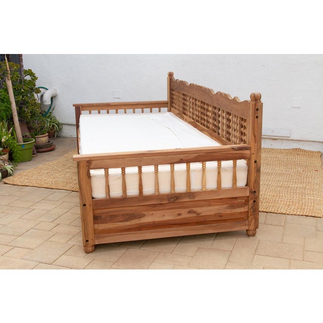 Wood 9' Long Colossal Moroccan Lattice Daybed For Sale - Image 7 of 10