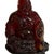 1960s Vintage Mid-Century Large Translucent Red Resin Laughing Buddha Statue on Carved Wood Base China C. 1960s For Sale - Image 5 of 11