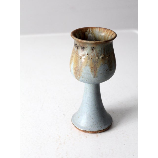 Vintage Studio Pottery Chalice For Sale - Image 9 of 11