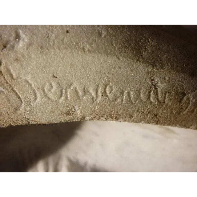 Antique Marble Sculpture by Benvenuti For Sale - Image 10 of 13