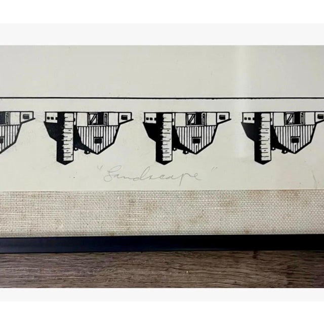 Allan D'Arcangelo, Rare Original 1967 Minimalist Mod Pop Art Allan D'Arcangelo Unique Ink Drawing, 1967 For Sale - Image 9 of 10