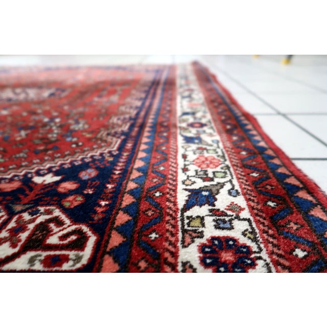 1920s, Antique Persian Qashqai Rug 4' X 5' For Sale - Image 4 of 15