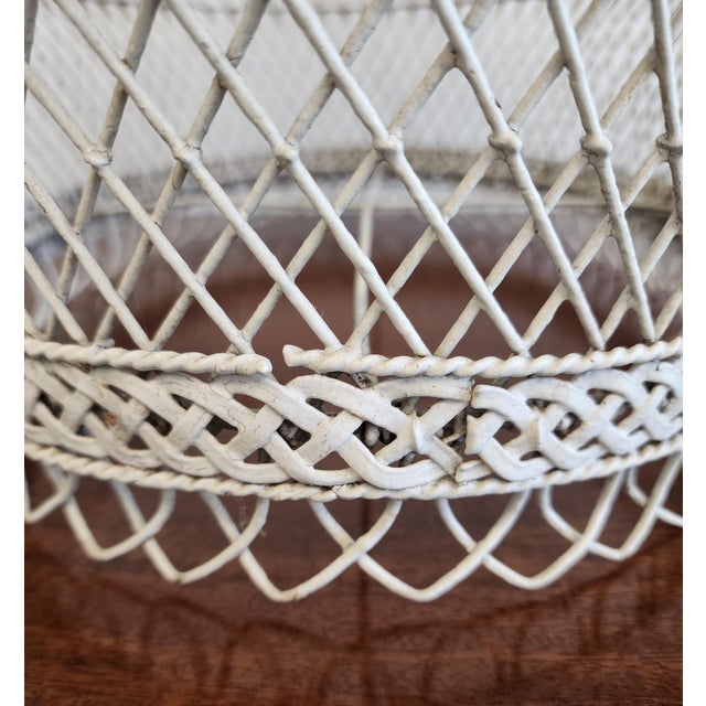 Antique 19th C. French Oval Wire Garden Basket or Planter For Sale - Image 14 of 18