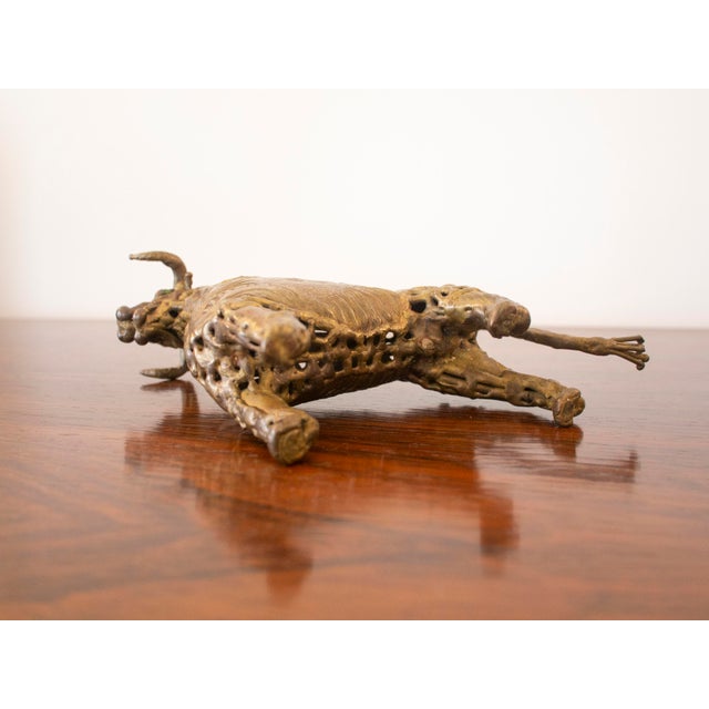1970s Brutalist Brass Bull by Pal Kepenyes For Sale In Columbia, SC - Image 6 of 9