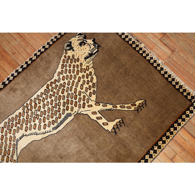 Vintage Zabihi Collection Inspired Cheetah Persian Rug For Sale - Image 12 of 12