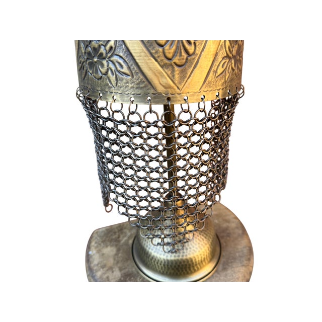 Handcrafted Brass Chainmail Helmet For Sale - Image 12 of 13