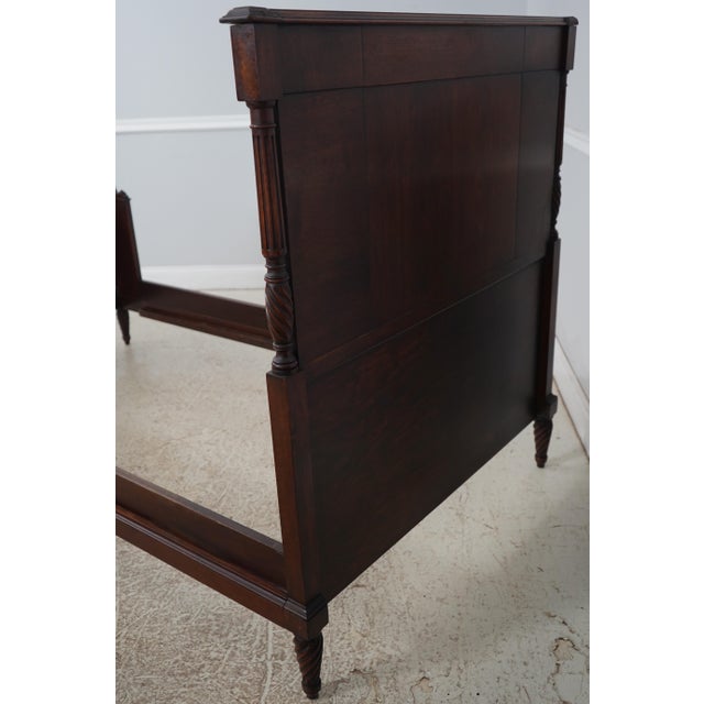 Pair of Inlaid Neoclassical Mahogany Single Beds For Sale - Image 17 of 17