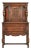 Berkey & Gay Style Antique English Jacobean Carved Oak Bar Cabinet, Circa 1920s For Sale