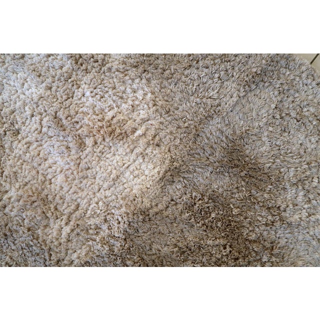 Textile 1960s, Vintage Scandinavian Shag Rug, Flokati Style, 6 X 6 For Sale - Image 7 of 13