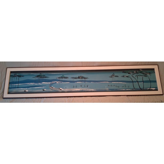 Mid Century Modern Carlo of Hollywood Hand Painted Scenery Painting For Sale - Image 10 of 15