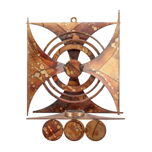 Mid-Century Modern Brutalist Sculptural Wall Candleholder by Henrik Horst, Denmark, 1960s For Sale - Image 3 of 8