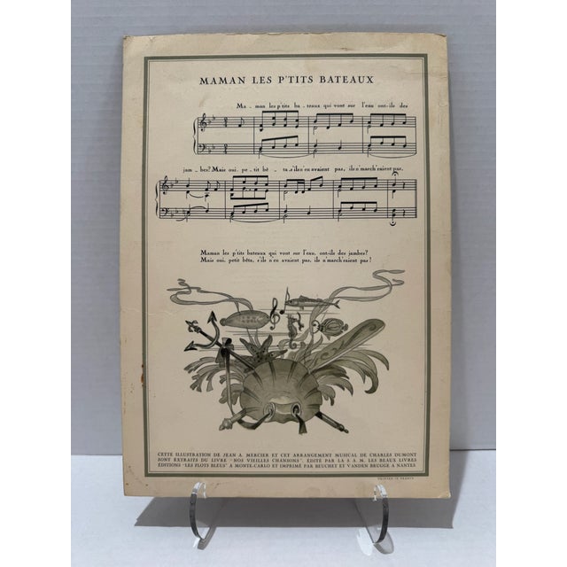 1956 French Line "Maman Les P'tits Bateaux" Luncheon Menu by Jean A. Mercier – Ss Île De France Ocean Liner For Sale - Image 4 of 9