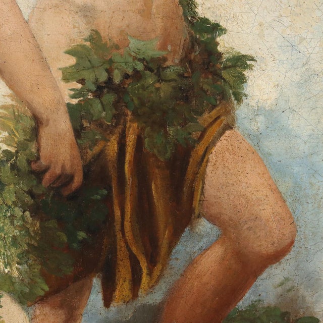 G. Muzzioli, Drunk Bacchus, 19th Century, Oil on Canvas, Framed For Sale - Image 6 of 12