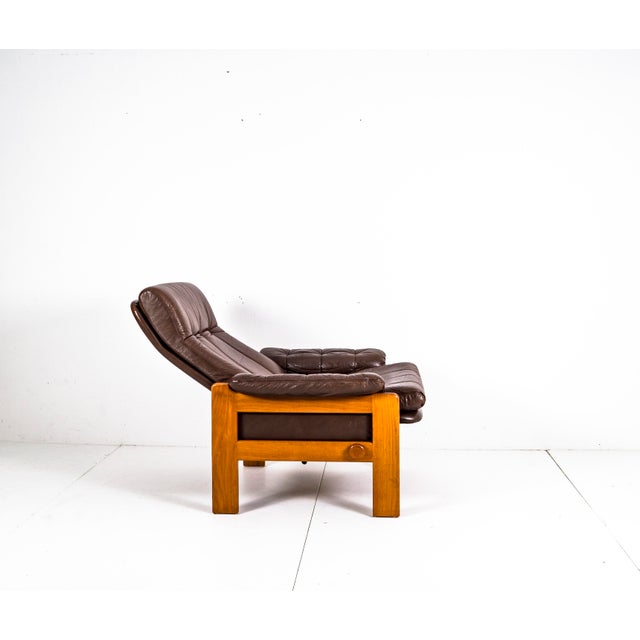 Vintage Teak & Leather Atlanta Armchair by Sven Ellekaer for Skippers Mobler A/S Design, 1980s For Sale - Image 9 of 18