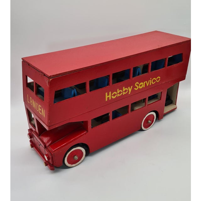 Large Vintage Wooden London Bus, 1970s For Sale - Image 3 of 13