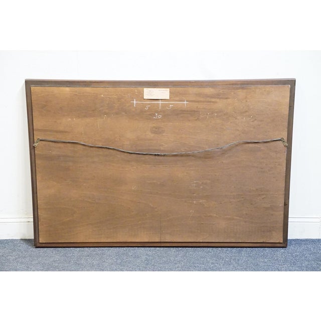 Late 20th Century Henkel Harris Virginia Galleries Solid Mahogany Traditional Style 52" Mirror 1275-808 For Sale - Image 5 of 6