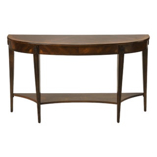 Astor 54"W Demilune Console Table, Nutmeg For Sale