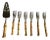 Faux Bamboo Dessert Service, Set of 7 For Sale