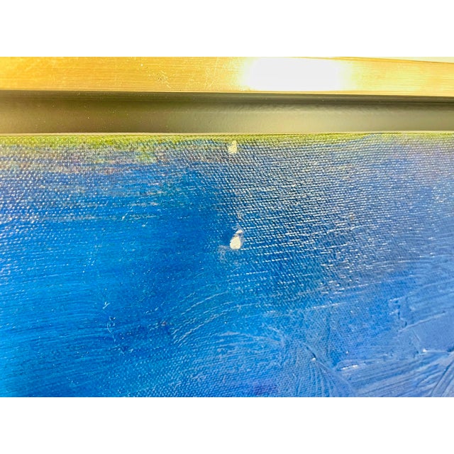 1990s Large Abstract Color Field Oil Painting by H. Scott, Framed For Sale - Image 14 of 18