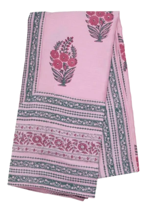 Roza Tablecloth, 6-seat table - Pink & Teal