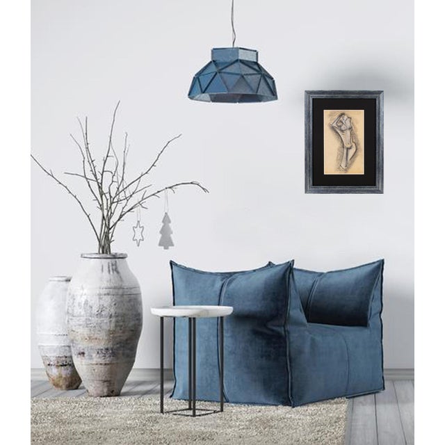 Cubist Nude Study Pastel Painting by John Begg, Circa 1950 For Sale - Image 10 of 11