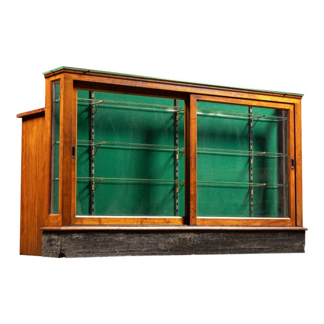 Early 20th Century General Store Display Counter With Glass Showcase For Sale