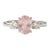 Rose Quartz Engagement Ring, Pink Gemstone Bridal Ring Us 7 For Sale