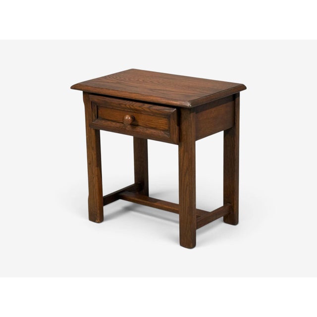 Wood French Modern, Brutalist Nightstands, Oak, France, 1960s For Sale - Image 7 of 13