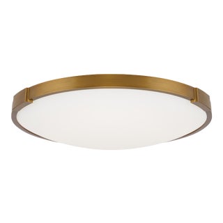 Visual Comfort Modern Lance 13 Flush Mount LED Aged Brass For Sale