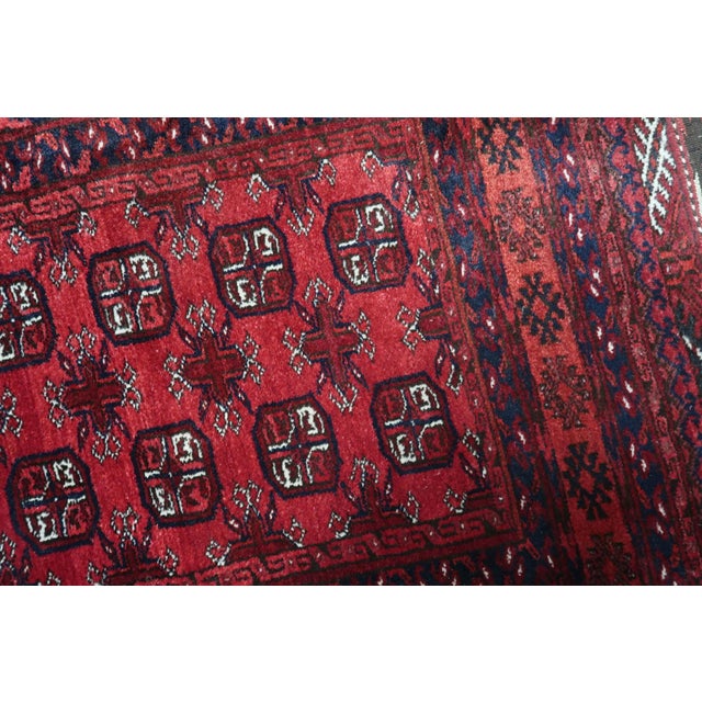 1960s, Handmade Vintage Afghan Ersari Runner 3.5' X 9.2' For Sale - Image 17 of 18