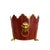 Vintage Large Italian Tole Gilt & Cranberry / Burgundy Red Monteith Cache Pot / Jardinere / Planter With Lion Head Rings and Paw Feet For Sale - Image 4 of 8