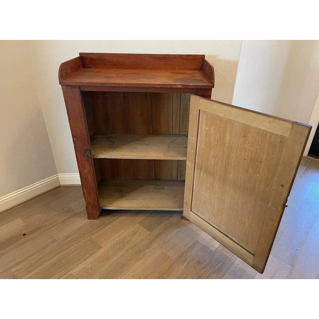 Early American Country Pennsylvania Farmhouse Painted Jelly Cupboard For Sale In Dallas - Image 6 of 11