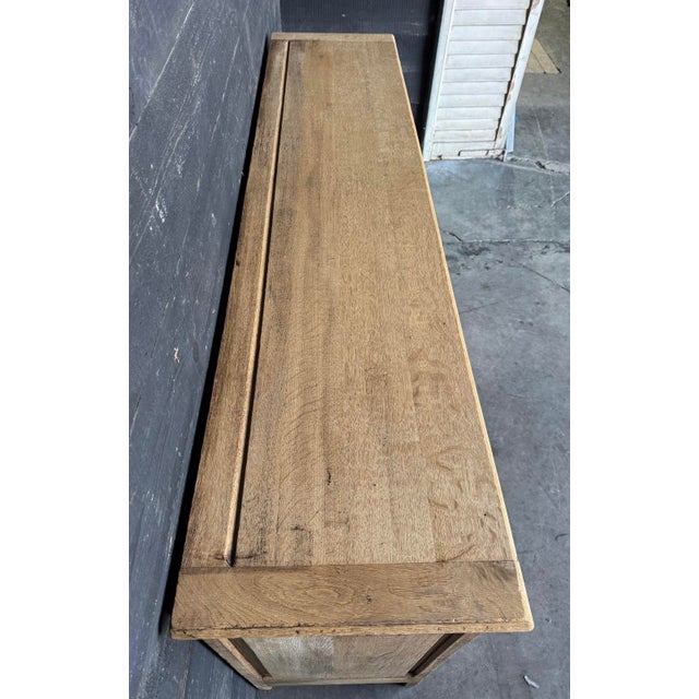 Antique Sideboard in Bleached Oak, 1900 For Sale - Image 4 of 13