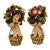 1980s Vintage Rustic Arts & Crafts Fall Mantel Centerpiece Topiaries - A Pair, Thanksgiving. For Sale
