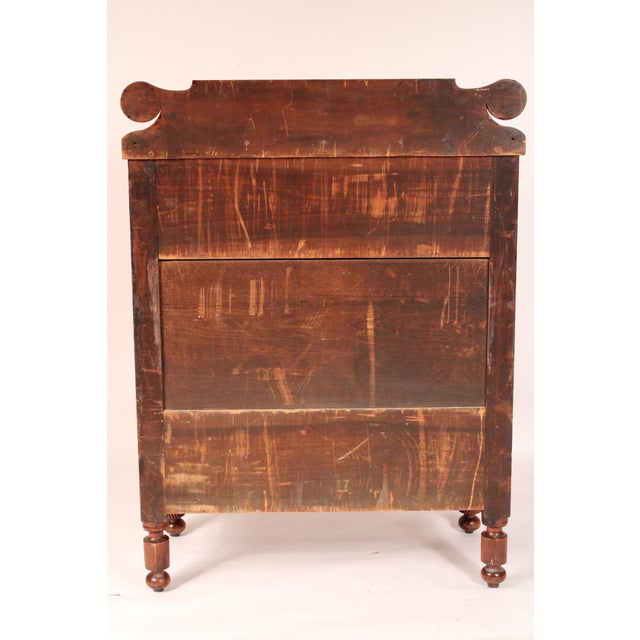 Early 19th Century American Empire Cherry Wood Chest of Drawers For Sale - Image 12 of 13