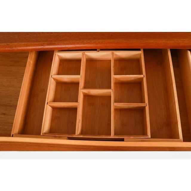 Nordisk Andels-Eksport Mid Century Danish Modern Teak 10 Drawer Dresser Denmark For Sale - Image 4 of 14