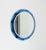 Mid-Century Modern Round Wall Mirror with Blue Frame, 1970s For Sale - Image 4 of 14
