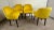 1990s Mid Century Modern Style Yellow Velvet & Ebony Dining or Side Chair, Set of 4 For Sale - Image 5 of 12