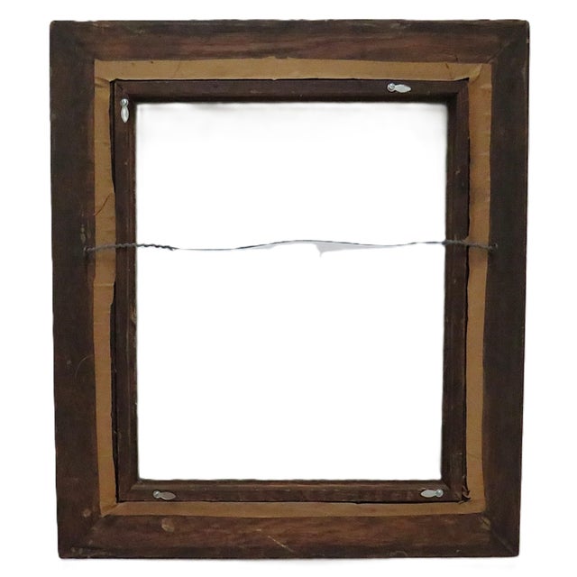 Antique Carved Oak Wood Picture Frame Fits 17" X 14" Rabbet Opening For Sale - Image 4 of 5