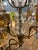 Brass Pair 3-Arm French Gilt Brass Crystal Fruit and Crystal Candelabra, Made in France, Mid-Century Hollywood Regency For Sale - Image 8 of 12